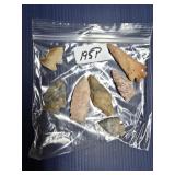 APPROX. 1 & 2 INCHES LONG ARROWHEADS