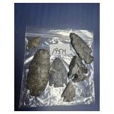 APPROX. 4, 3, 3.5 INCHES LONG ARROWHEADS