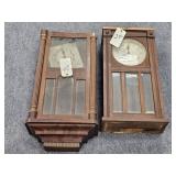 2-KEY WOUND CLOCKS AS IS FOR PARTS ONLY