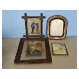 MAPLE LEAF FRAME & EARLY FRAMED PICTURE