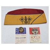 BOY SCOUTS ACTIVITY BADGE & SIGNAL CORPS HAT