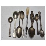 5-MARKED STERLING SPOONS & NOT MARKED