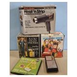 2-RADIO HEAD-PHONES, HEAT GUN