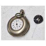 POCKET WATCH NON WORKING & SEARS PIN