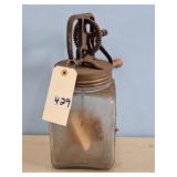 DAZEY BUTTER CHURN WITH ORIG. GLASS JAR
