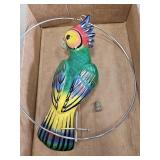 HANGING PARROT BROKEN FOOT WITH RING HANGER