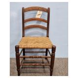 SIDE CHAIR WITH RUSH BOTTOM SEAT