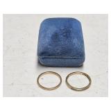 WEDDING BANDS -ONE MARKED 14K FA