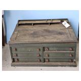 EARLY SLANT TOP  DESK TOP-NOTE TOP IS LOOSE