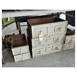 7 EARLY DRESSER DRAWERS