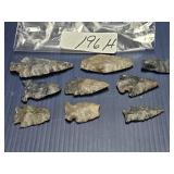 APPROX. 3, 1.75, INCHES LONG VARIETY OF ARROWHEADS
