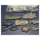 APPROX. 4, 2.5 1.5 INCHES LONG ARROWHEADS