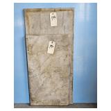2 SLABS OF MARBLE 39 BY 18 IN, 30 BY 16 IN