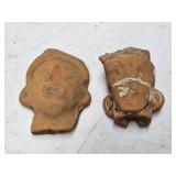 2-EARLY MEXICAN CLAY HEAD FIGURINES-1 YOU CAN SEE