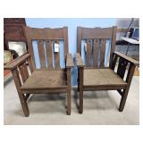 2-ARTS & CRAFTS STICKLY BROS. STYLE CHAIRS
