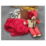 QUILT TOP, BEDDING, TEDDY BEAR