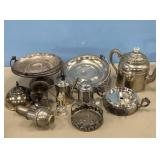 ASSORT. SILVER PLATED QUADRUPLE DISHES