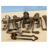 KEEN KUTTER MEAT GRINDERS/MEAT CLEAVER/TONGS