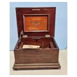 REGINA MUSIC BOX CASE MISSING WORKS