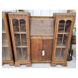 SLANT TOP DESK WITH DOUBLE BOOKSHELVES