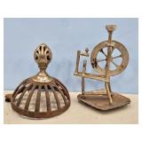 STOVETOP & CAST SPINNING WHEEL LAMP BASE