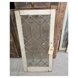 CLEAR LEADED GLASS WINDOW 35 IN. BY 17 IN.
