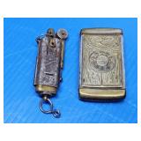 EARLY LIGHTER & MATCH HOLDER