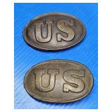 US CIVIL WAR BELT BUCKLES-1 IS ARROWN BACK HOOKS 1