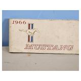 1966 FORD MUSTANG OWNERS MANUAL