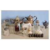 SILVERPLATE SALT & PEPPER SHAKERS & CREAMERS