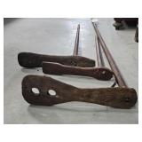 APPLE BUTTER STIRRERS-1 HAS BROKEN HANDLE