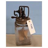 BUTTER CHURN WITH GLASS JAR