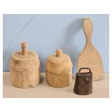 BUTTER MOLDS & SPOON & GOAT BELL