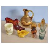 FENTON GLASS SHOE & GLASS PULL KNOB &ECT