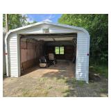 12x21 FOOT CARPORT WITH GARAGE DOOR & 1 ENTRY