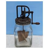 DAZEY BUTTER CHURN W/GLASS JAR