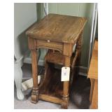 OAK TYPE WOOD LAMP STAND