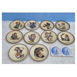 HUMMEL PLATES 10 PCS. 1970