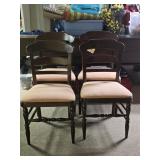 4-WOODEN HEAVY DUTY CHAIRS W/UPH. SEAT