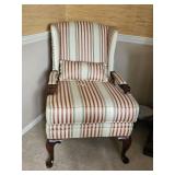 PAIR OF QUEEN BACK UPH. CHAIR