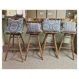 4-HIGHT TOP MAPLE WOOD COUNTER STOOLS