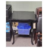 EARLY PAINTED LAMP STAND