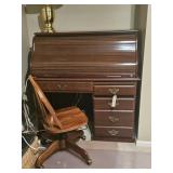 MODERON ROLL TOP DESK & CHAIR