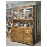 MAPLE HUTCH W/GLASS DOORS & DRAWERS-NO