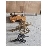 3-SMALL TOY CANNONS