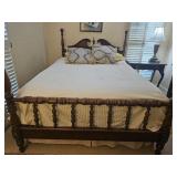 QUEEN SIZE BED W/MATTRESS & BOX SPRINGS, DRESSER