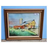 FRAMED HA. DONALD LINDLEY THE OLD FARM BARN