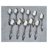 STERLING SILVER 11 SPOONS