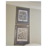 PAIR OF FRAMED ARTWORK/PRINT OF APRIL & MAY