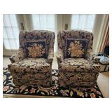 UPH. SWIVEL ROCKER & MATCHING CHAIR
